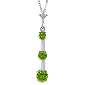 1.25 Carat 14K Solid White Gold Since You Know Peridot Necklace