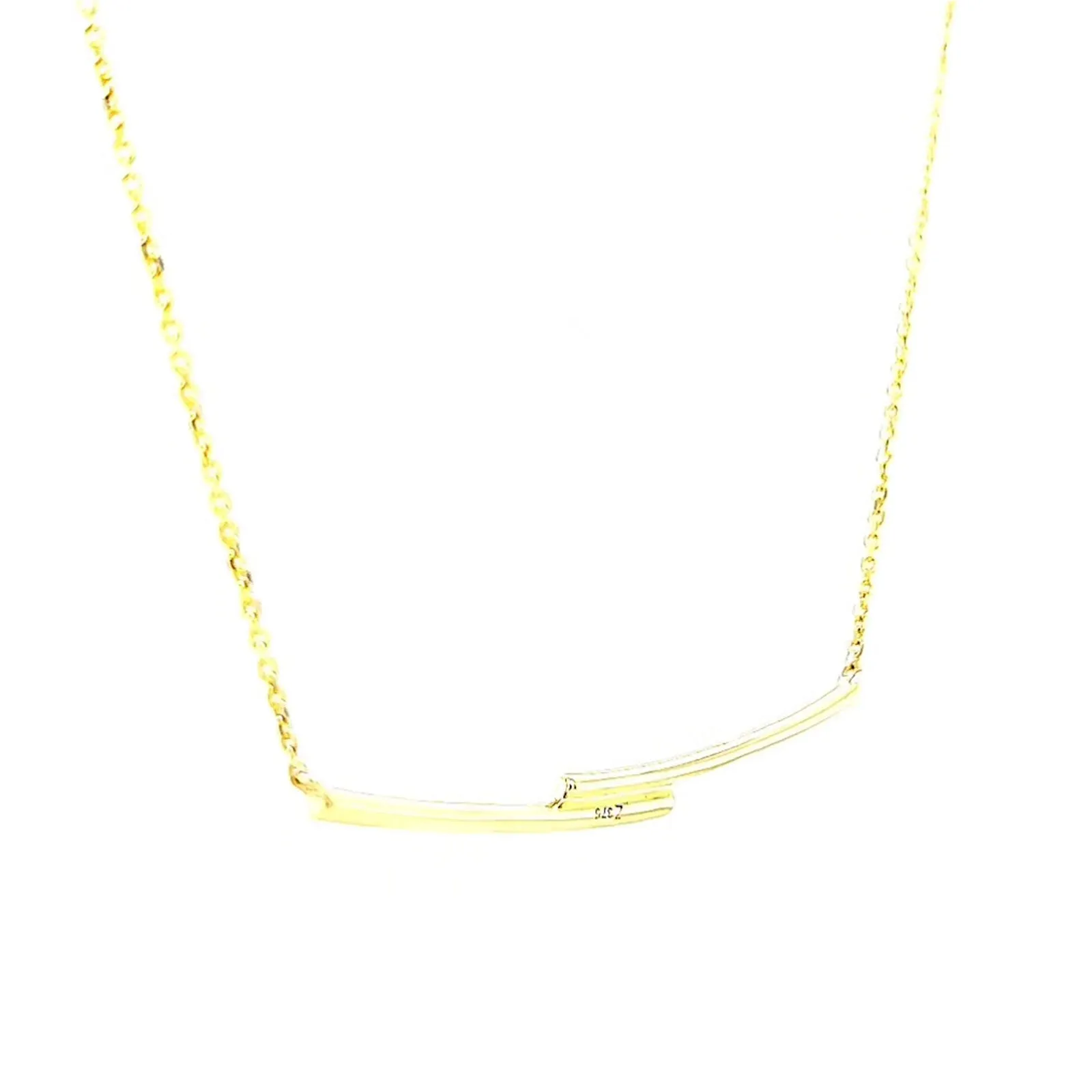 9ct Yellow Gold Round Brilliant Cut with 0.08 CARAT tw of  Diamond Necklace