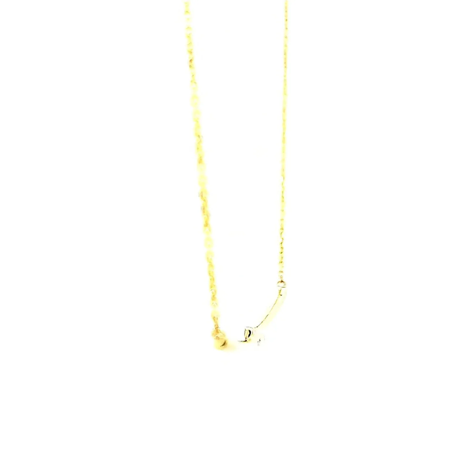 9ct Yellow Gold Round Brilliant Cut with 0.08 CARAT tw of  Diamond Necklace