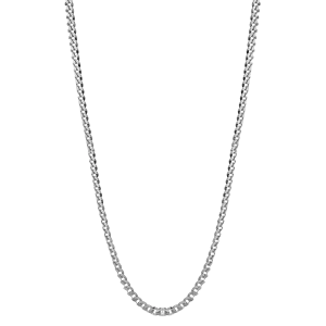 Alisa Curb Chain Silver Necklace