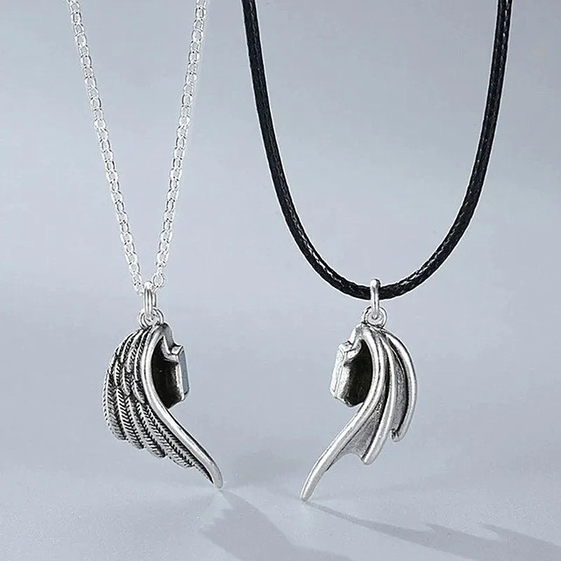 Angel Wings Magnetic Couple Necklaces