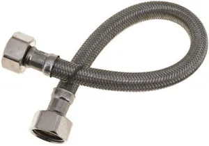 Bathroom Faucet Water Connector Supply Line 1/2 Inch  Fip X 1/2 Inch  Fip X 12 Inch  Long Stainless Steel