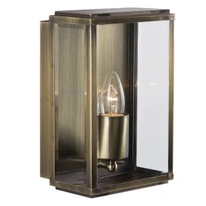 Box Outdoor 1 Light Antique Brass Wall/Porch Lantern