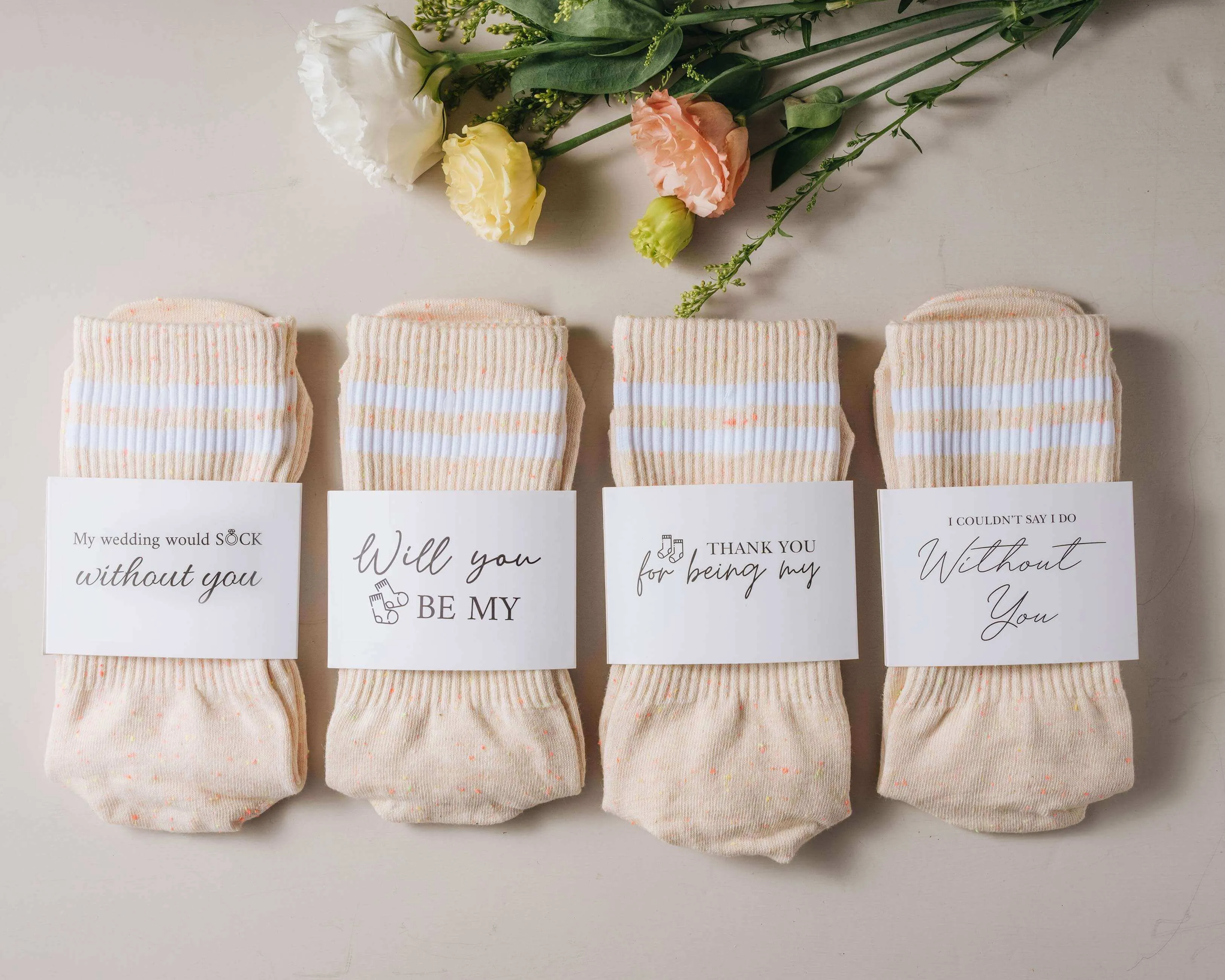 Bridal Party Cotton Socks