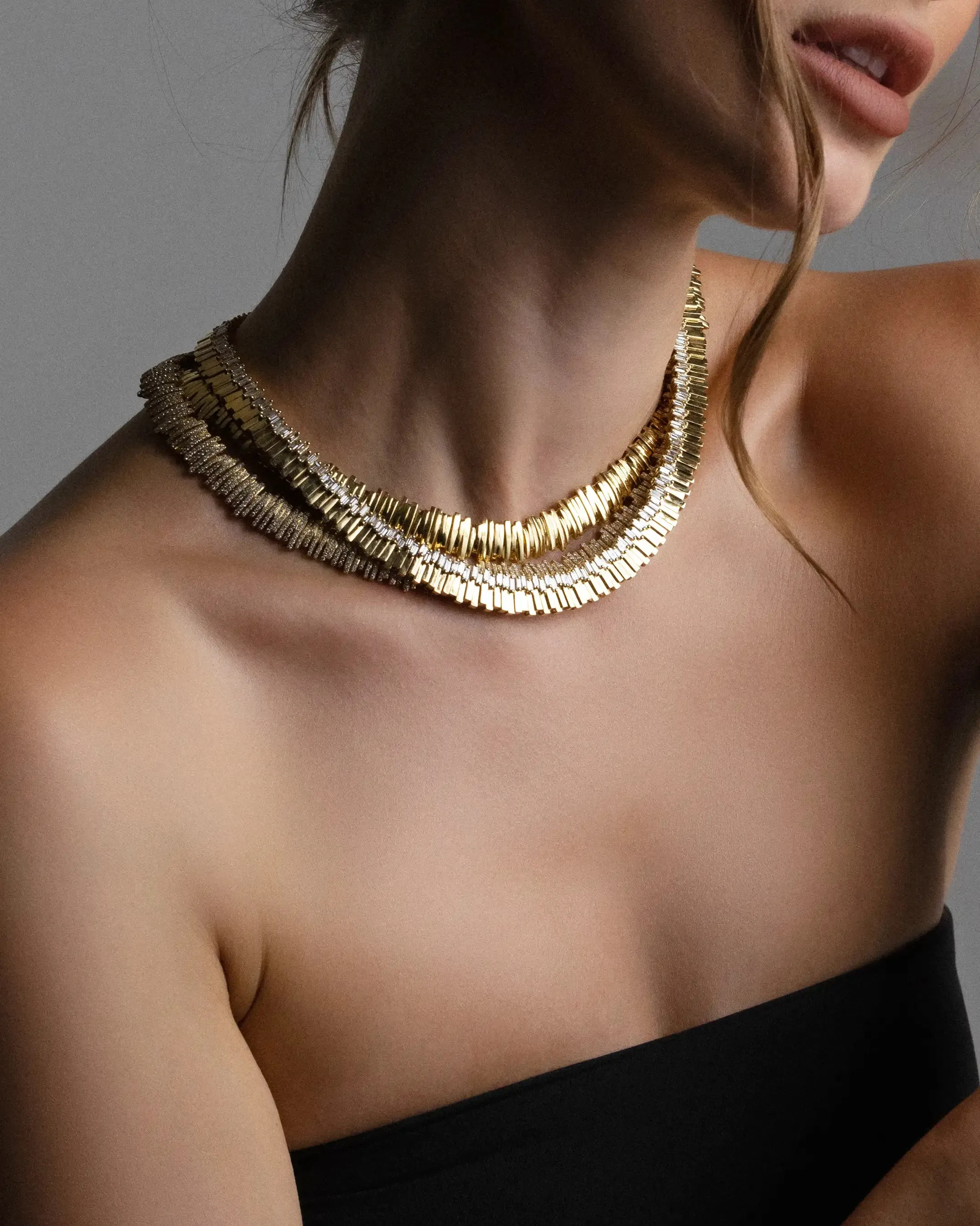 Classic Gold Tennis Necklace