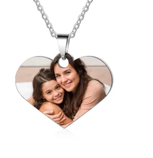 Custom Heart Necklace With Picture Inside- Best Meaningful Gift