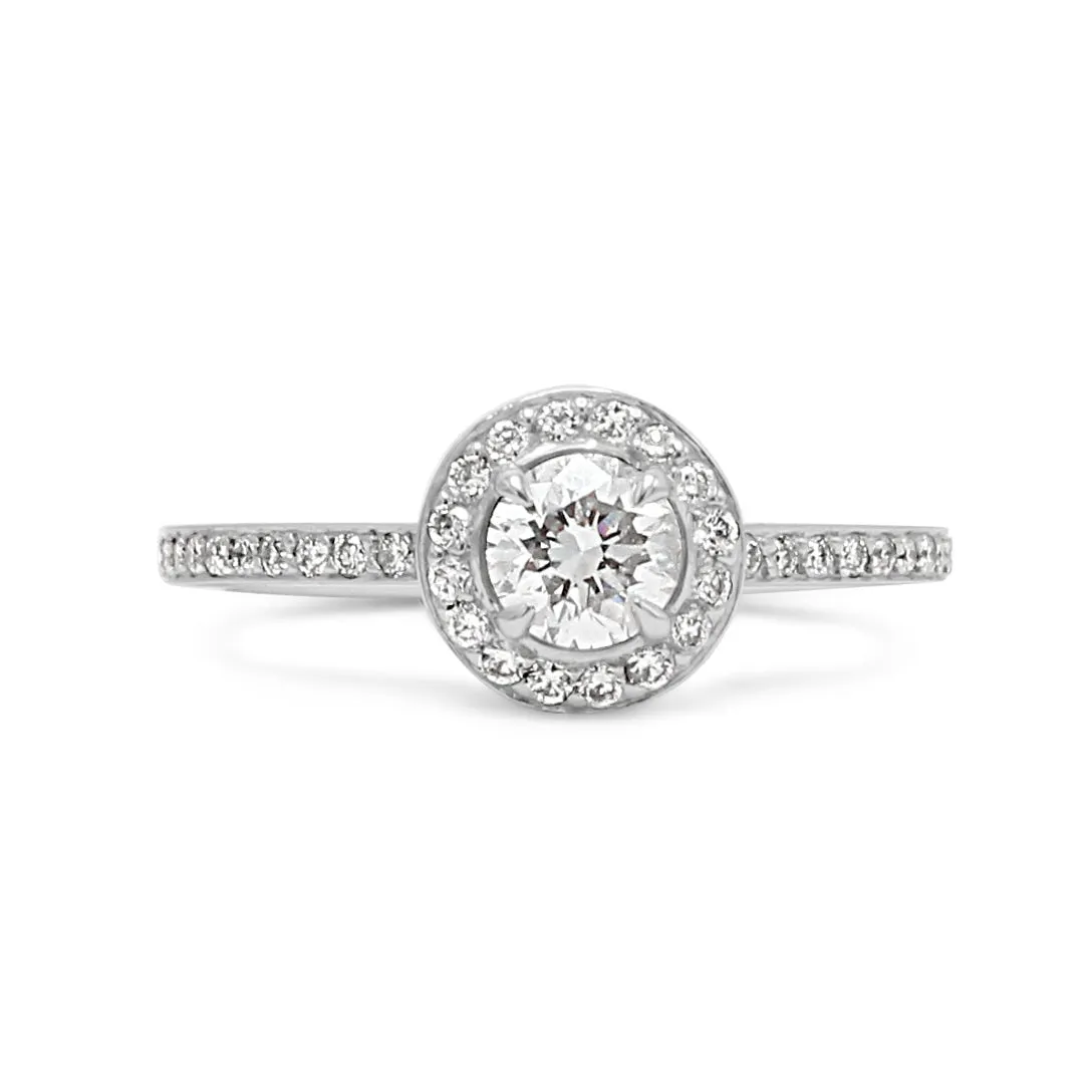 Diamond Halo Design Ring By Boodles - Platinum