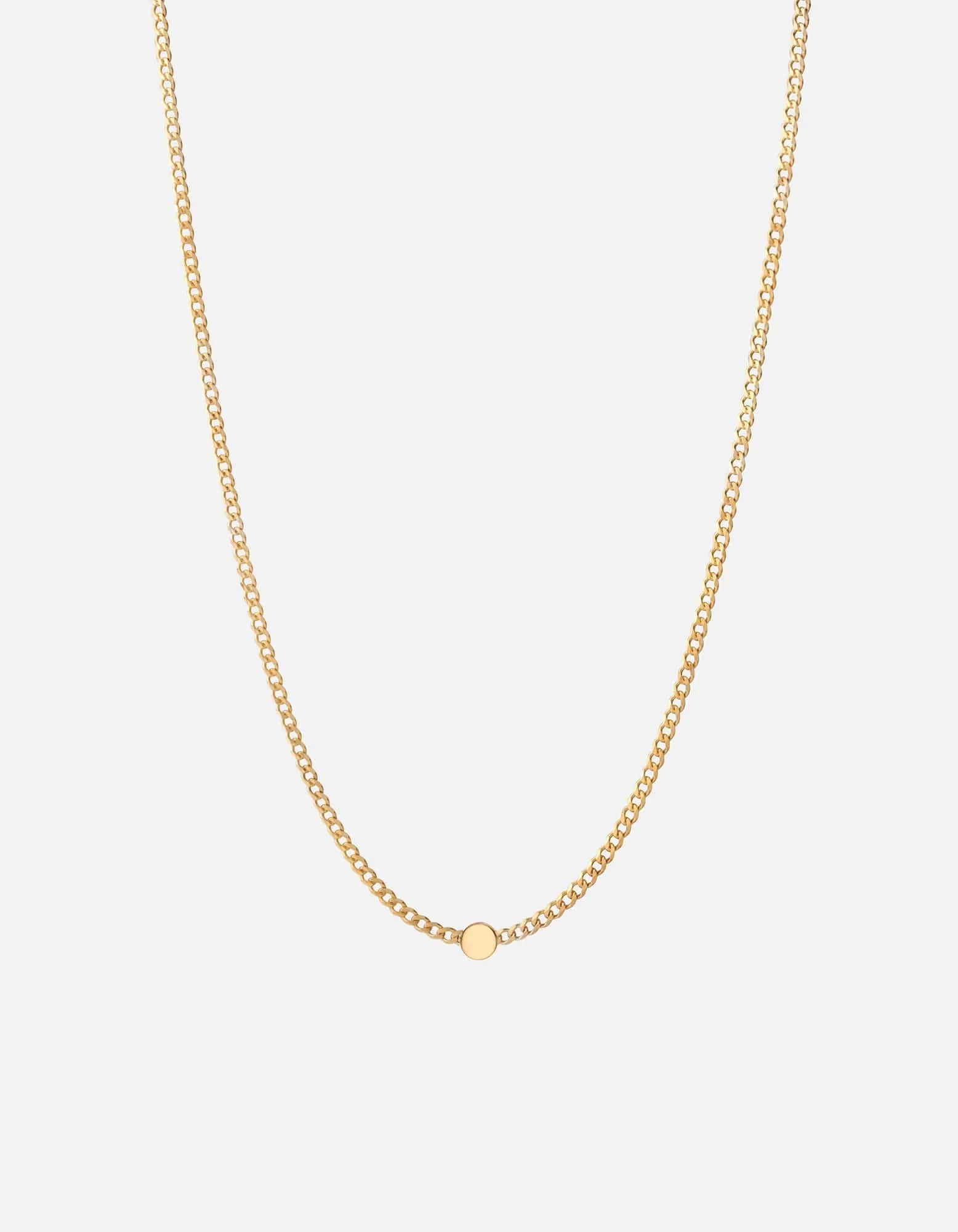 Dove Type Chain Necklace, Gold Vermeil/Teal