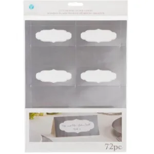 Foil Place Cards Silver 72 pieces