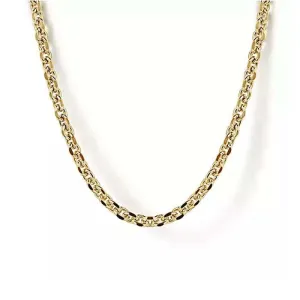 Gabriel & Co. 22 Rolo Diamond-Cut Link Chain Necklace in 14K Yellow Gold