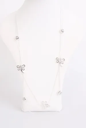 Gems with Butterfly Long Lagenlook Necklace