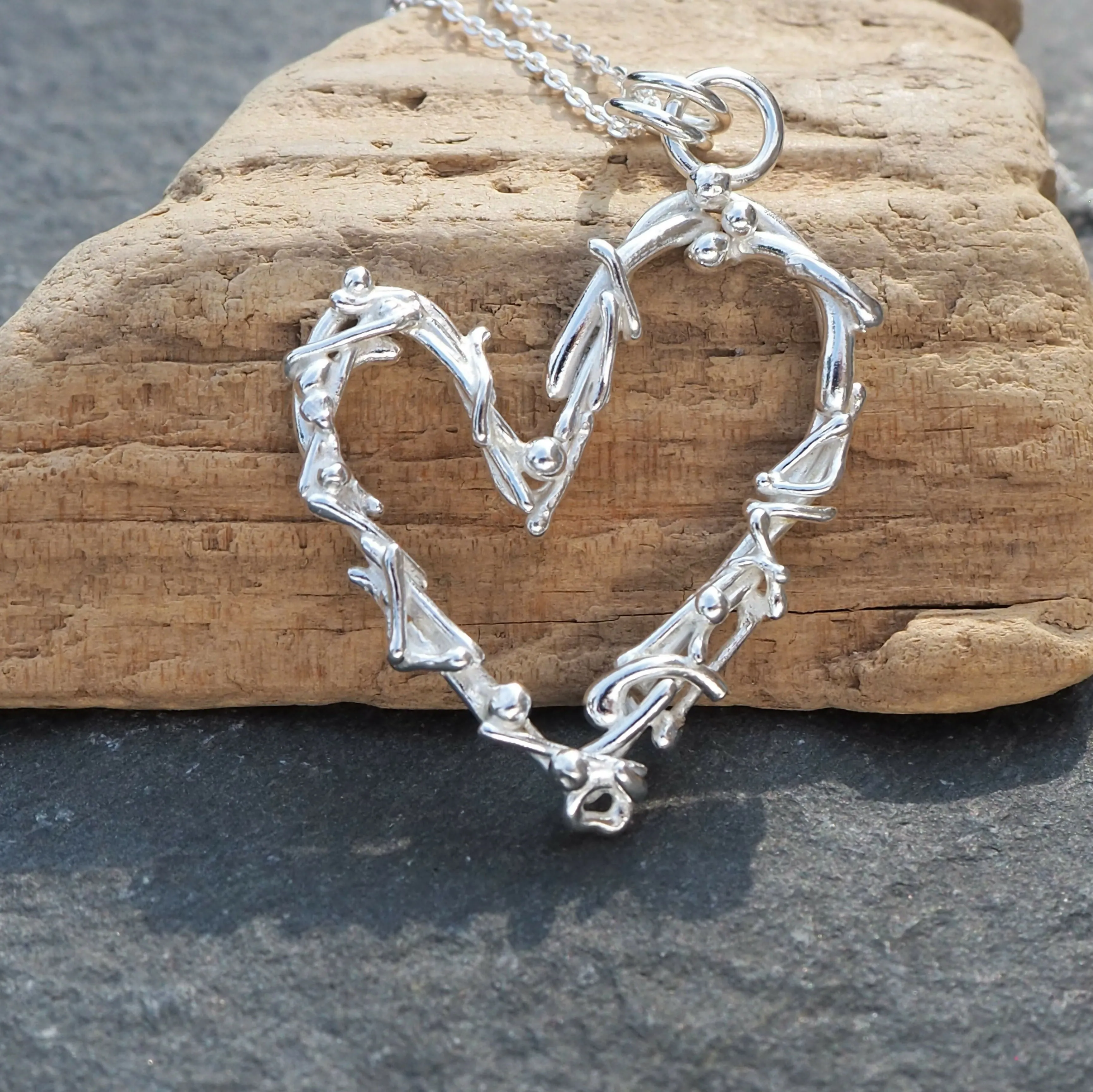 Heart - Fused Silver Love Heart Pendant