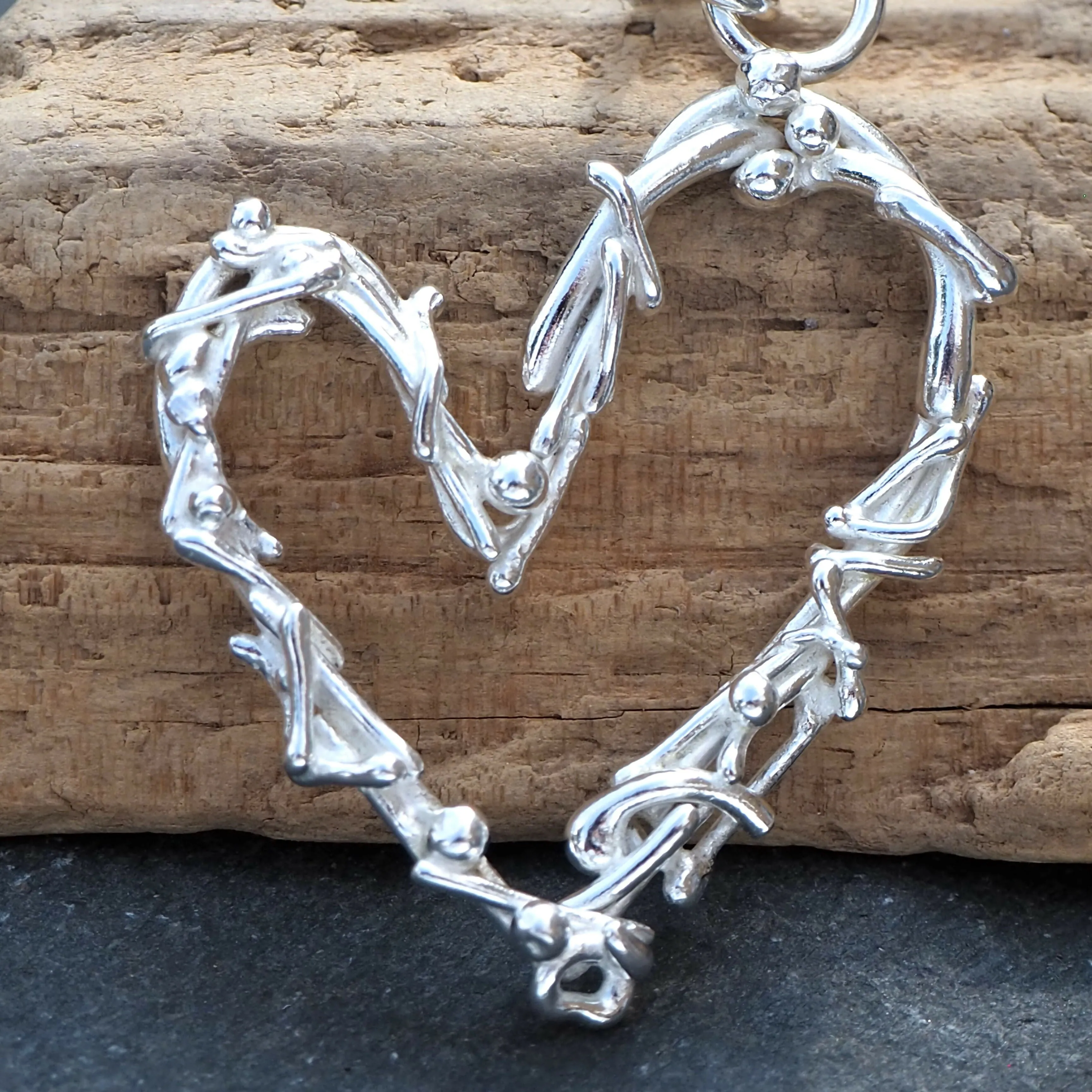 Heart - Fused Silver Love Heart Pendant