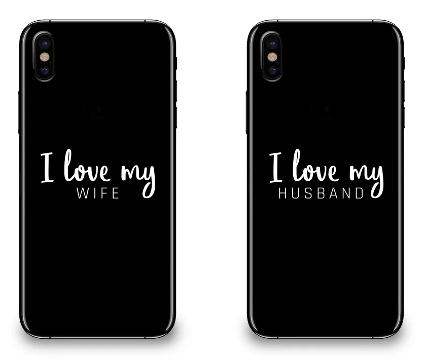 I Love My Wife & Husband - Couple Matching Phone Cases