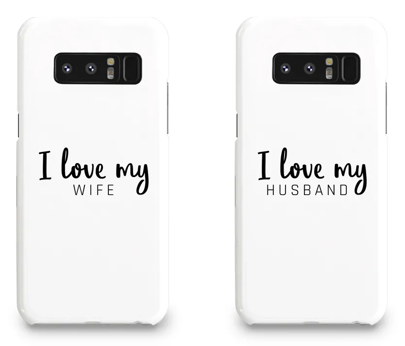 I Love My Wife & Husband - Couple Matching Phone Cases