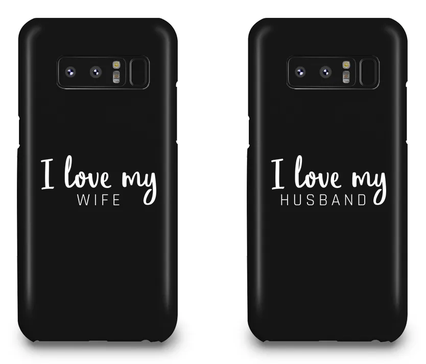 I Love My Wife & Husband - Couple Matching Phone Cases