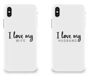 I Love My Wife & Husband - Couple Matching Phone Cases