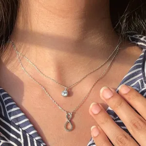 Infinite harmony double layer necklace