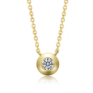 Julie Dainty Bezel Solitaire Necklace