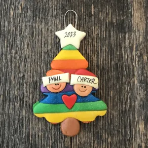 LGBTQ Rainbow Tree Christmas Ornament