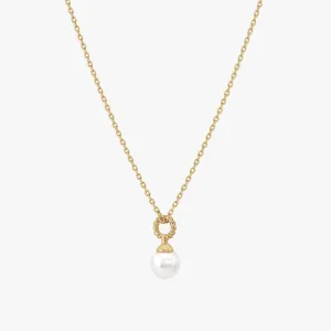 Marie Pearl Charm Necklace