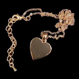 Polished Gold-Tone Heart Necklace