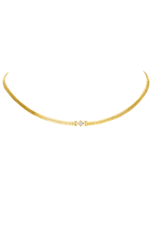 Retro Sparkling Necklace 18K Gold Plated