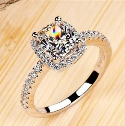 Rings For Women Bridal Wedding Anelli Trendy Jewelry Engagement Ring White Gold Color Anillos