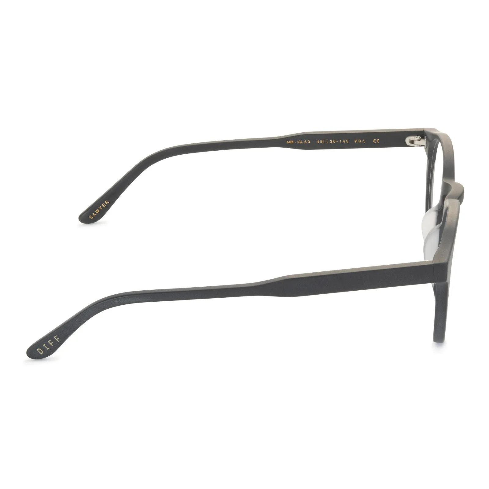 SAWYER - MATTE BLACK   PRESCRIPTION GLASSES