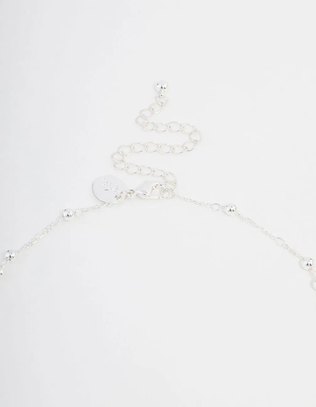 Silver Plated Mary Cross Ball Necklace