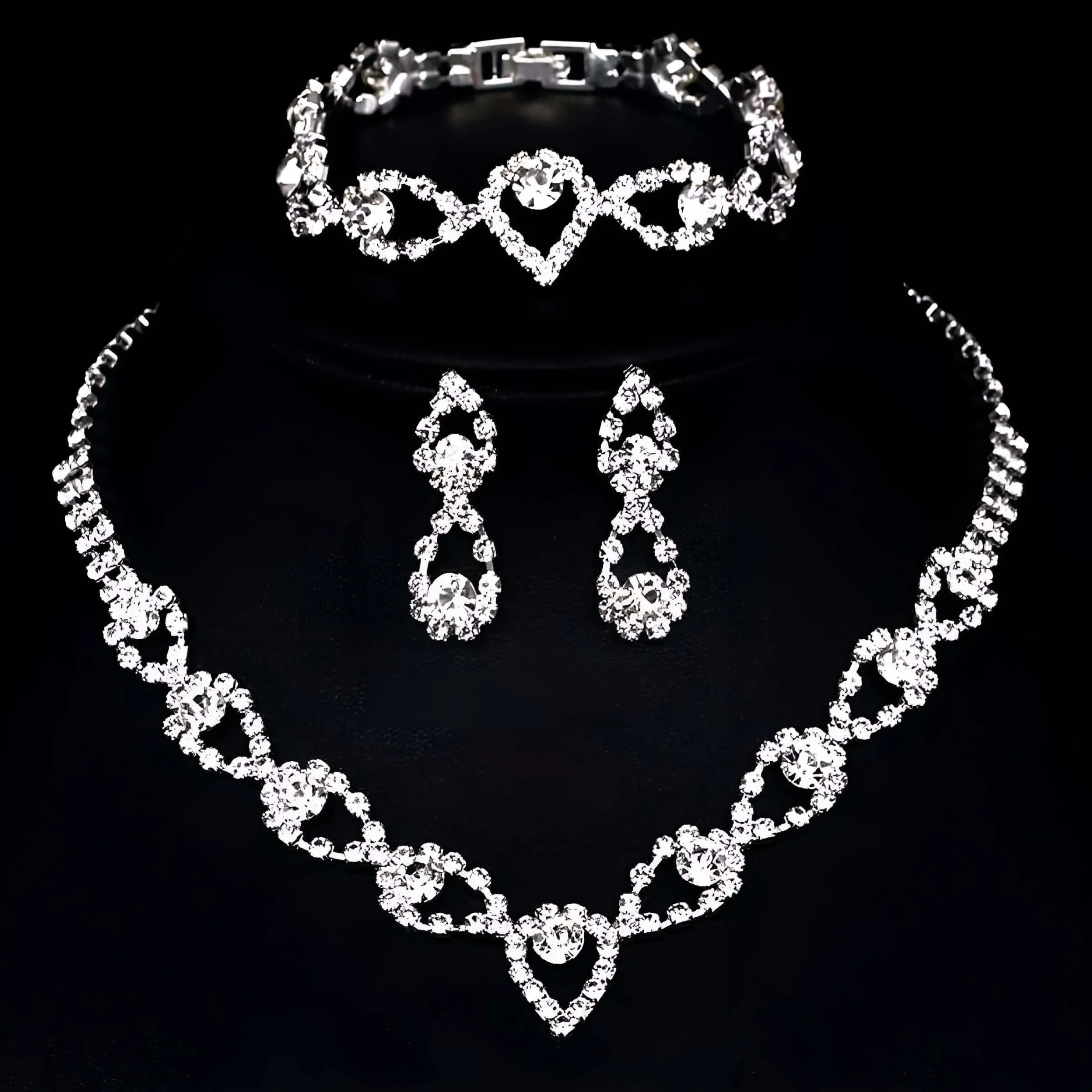 Silver Rhinestone Crystal Bridal Jewelry Sets for Women - 20 Sets To Choose From!