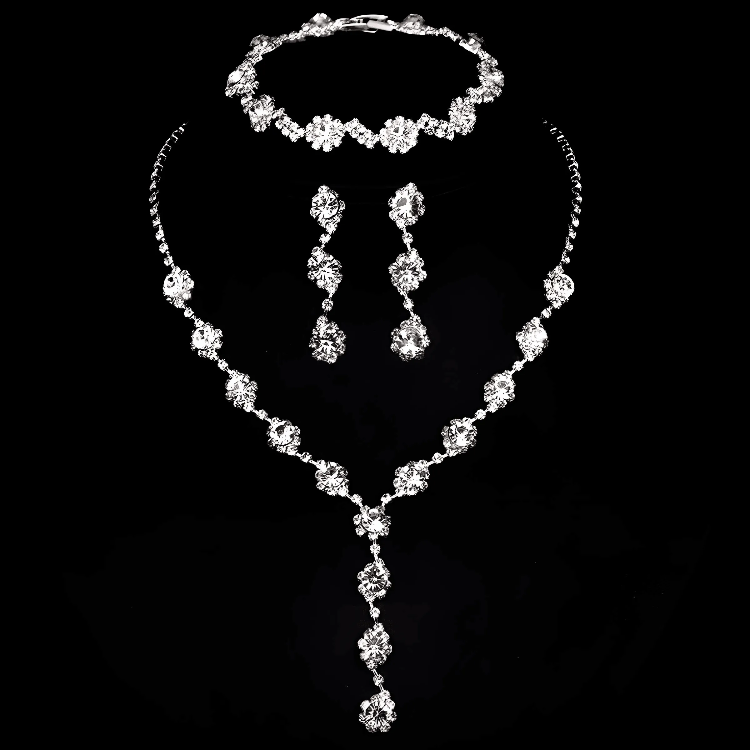 Silver Rhinestone Crystal Bridal Jewelry Sets for Women - 20 Sets To Choose From!