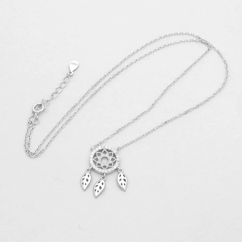 Sterling Silver Dream Catcher Necklace