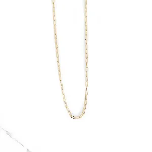 Thin Paper Clip Chain Necklace